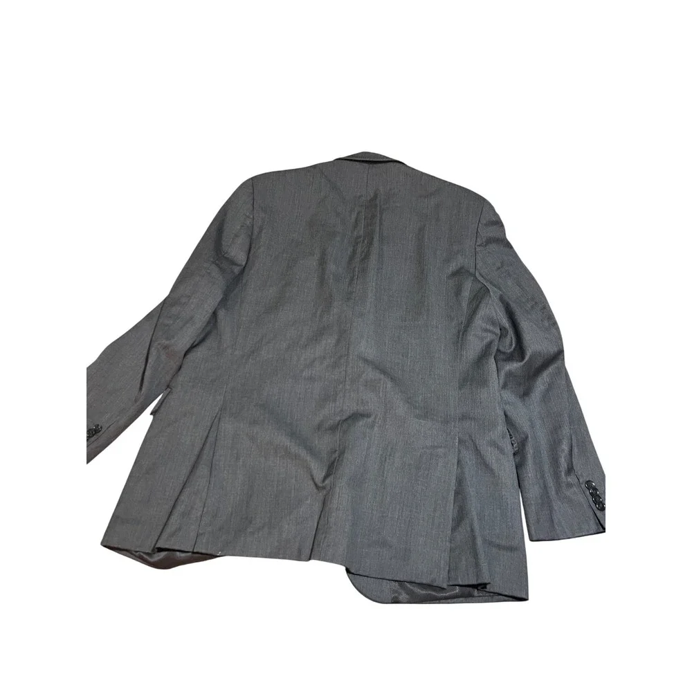 Alfani Mens‎ Grey Two-Button Suit Jacket Blazer Size 40R Notched Lapel Wool Work